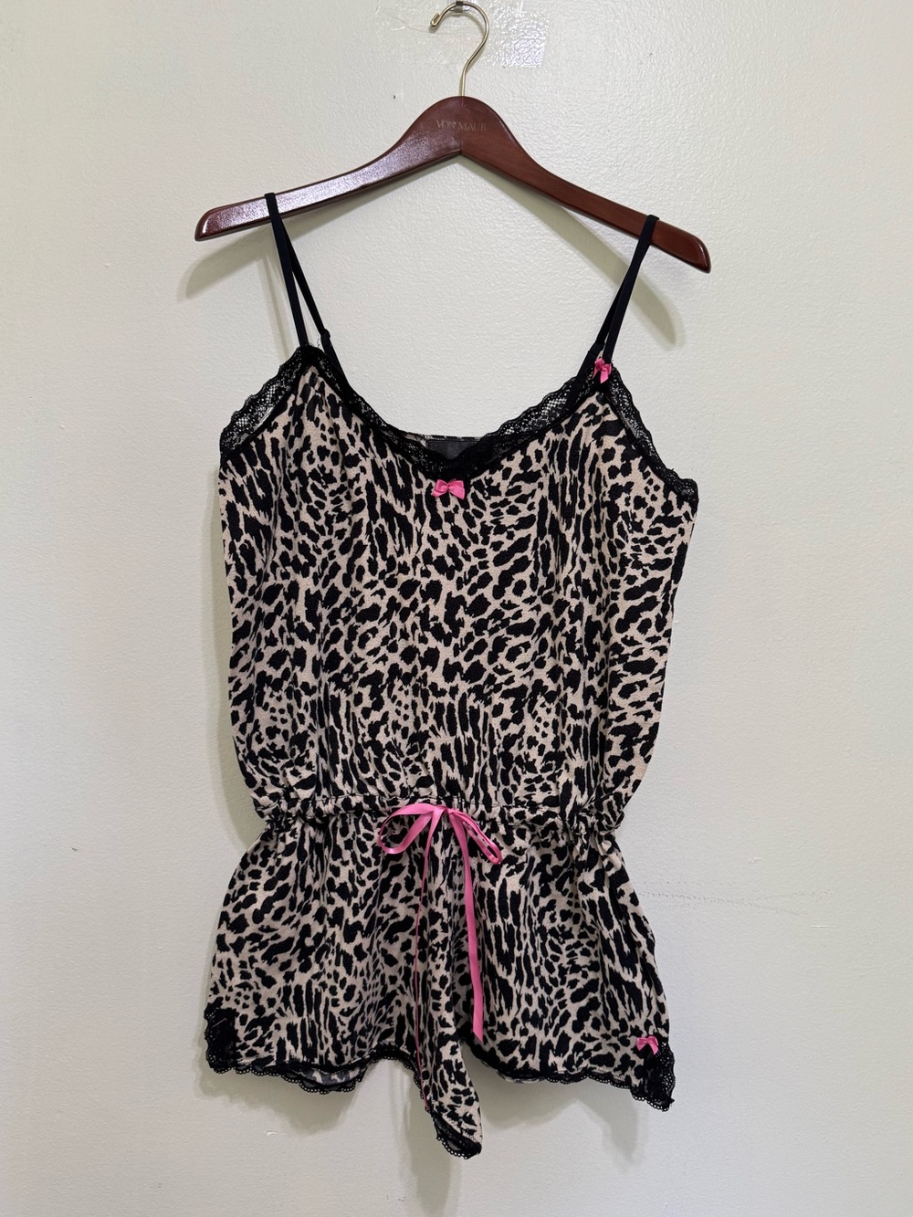 Y2K animal print lace trim romper 🫶🏻
